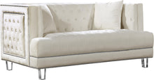 Load image into Gallery viewer, Lucas Cream Velvet Loveseat image
