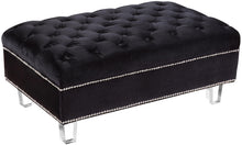 Load image into Gallery viewer, Lucas Black Velvet Ottoman image
