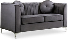 Load image into Gallery viewer, Isabelle Grey Velvet Loveseat image
