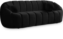 Load image into Gallery viewer, Elijah Black Velvet Sofa image
