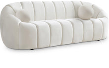 Load image into Gallery viewer, Elijah Cream Velvet Sofa image
