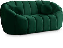 Load image into Gallery viewer, Elijah Green Velvet Loveseat image
