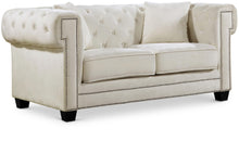 Load image into Gallery viewer, Bowery Cream Velvet Loveseat image
