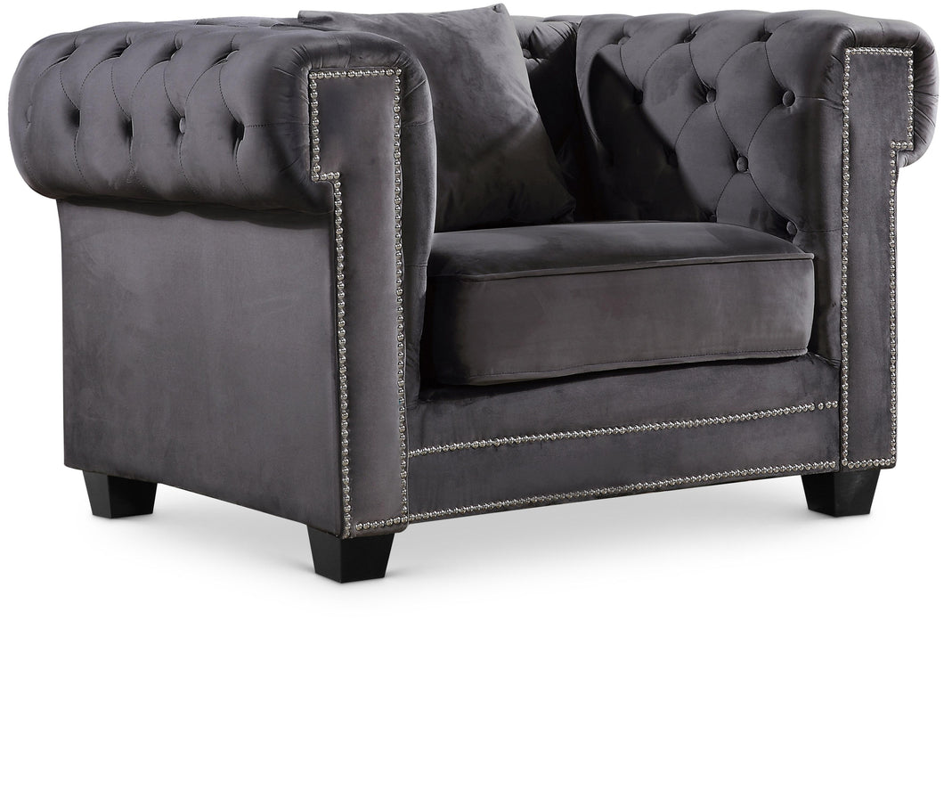 Bowery Grey Velvet Chair image