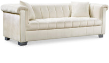 Load image into Gallery viewer, Kayla Cream Velvet Sofa image
