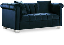 Load image into Gallery viewer, Kayla Navy Velvet Loveseat image
