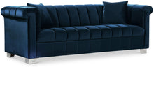 Load image into Gallery viewer, Kayla Navy Velvet Sofa image
