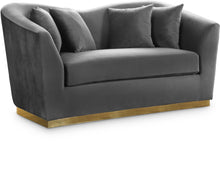 Load image into Gallery viewer, Arabella Grey Velvet Loveseat image
