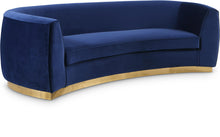 Load image into Gallery viewer, Julian Navy Velvet Sofa image
