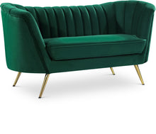 Load image into Gallery viewer, Margo Green Velvet Loveseat image
