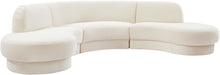 Load image into Gallery viewer, Rosa Cream Velvet 3pc. Sectional (3 Boxes) image
