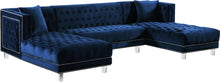 Load image into Gallery viewer, Moda Navy Velvet 3pc. Sectional image

