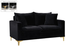 Load image into Gallery viewer, Naomi Black Velvet Loveseat image
