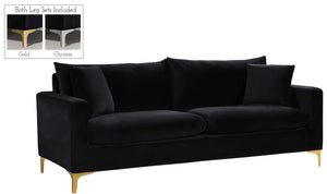 Naomi Black Velvet Sofa image