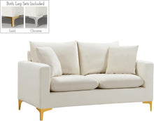 Load image into Gallery viewer, Naomi Cream Velvet Loveseat image
