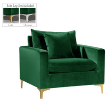 Load image into Gallery viewer, Naomi Green Velvet Chair image
