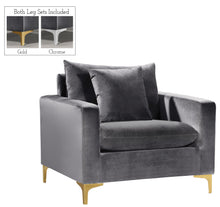 Load image into Gallery viewer, Naomi Grey Velvet Chair image
