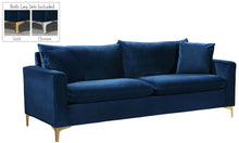 Load image into Gallery viewer, Naomi Navy Velvet Sofa image
