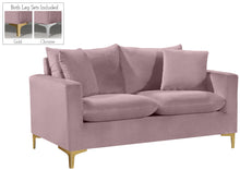 Load image into Gallery viewer, Naomi Pink Velvet Loveseat image
