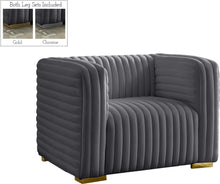 Load image into Gallery viewer, Ravish Grey Velvet Chair image
