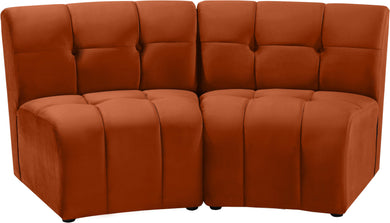 Limitless Cognac Velvet 2pc. Modular Sectional image