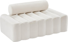 Load image into Gallery viewer, Melody Cream Velvet Loveseat image
