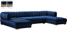 Load image into Gallery viewer, Gwen Navy Velvet 3pc. Sectional (3 Boxes) image
