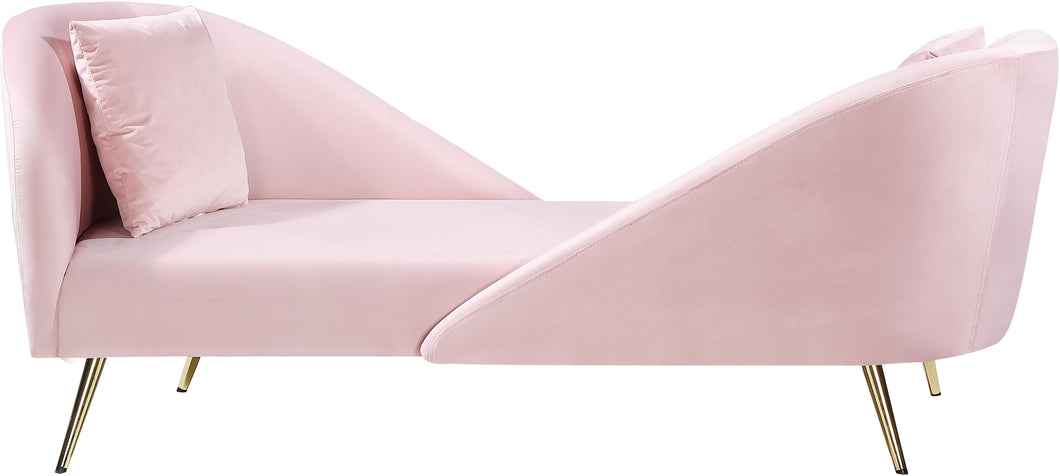 Nolan Pink Velvet Chaise image