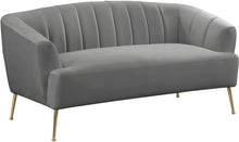 Load image into Gallery viewer, Tori Grey Velvet Loveseat image
