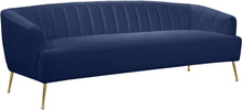 Load image into Gallery viewer, Tori Navy Velvet Sofa image
