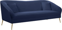 Load image into Gallery viewer, Hermosa Navy Velvet Sofa image
