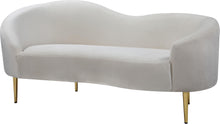 Load image into Gallery viewer, Ritz Cream Velvet Loveseat image
