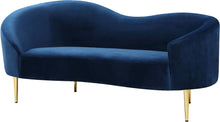 Load image into Gallery viewer, Ritz Navy Velvet Loveseat image

