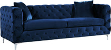 Load image into Gallery viewer, Scarlett Navy Velvet Sofa image
