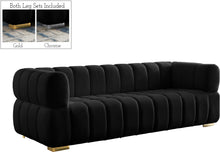 Load image into Gallery viewer, Gwen Black Velvet Sofa image
