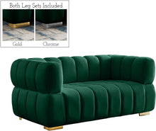 Load image into Gallery viewer, Gwen Green Velvet Loveseat image
