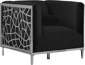 Opal Black Velvet Chair image