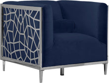 Load image into Gallery viewer, Opal Navy Velvet Chair image

