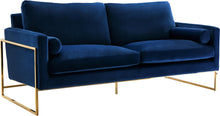 Load image into Gallery viewer, Mila Navy Velvet Sofa image
