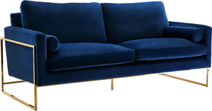 Mila Navy Velvet Sofa image