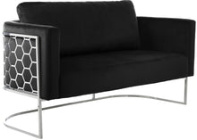 Load image into Gallery viewer, Casa Black Velvet Loveseat image
