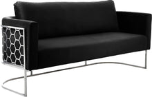 Load image into Gallery viewer, Casa Black Velvet Sofa image
