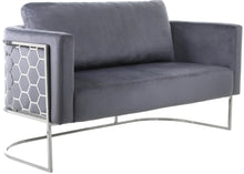 Load image into Gallery viewer, Casa Grey Velvet Loveseat image
