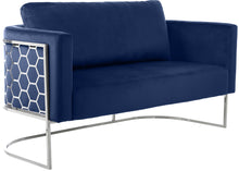 Load image into Gallery viewer, Casa Navy Velvet Loveseat image
