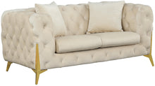 Load image into Gallery viewer, Kingdom Cream Velvet Loveseat image
