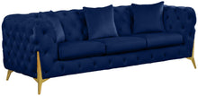 Load image into Gallery viewer, Kingdom Navy Velvet Sofa image
