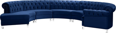 Anabella Navy Velvet 5pc. Sectional image