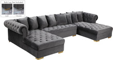Load image into Gallery viewer, Presley Grey Velvet 3pc. Sectional image
