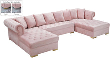 Load image into Gallery viewer, Presley Pink Velvet 3pc. Sectional image

