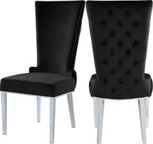 Load image into Gallery viewer, Serafina Black Velvet Dining Chair image
